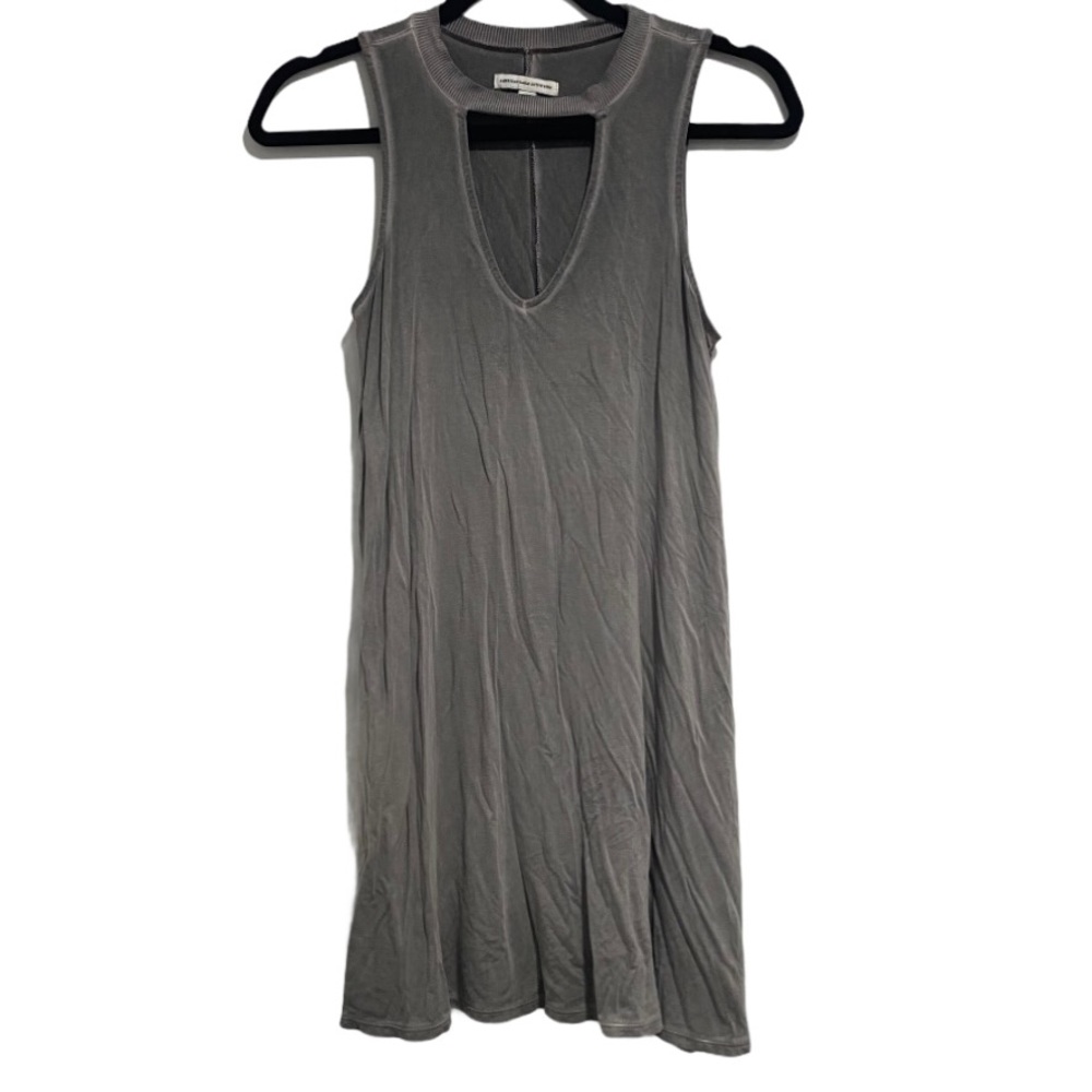 American Eagle Green/Gray Cutout Tank Dress XS
